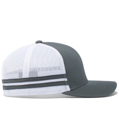 Pacific Headwear - Low-Profile Stripe Trucker Cap P115