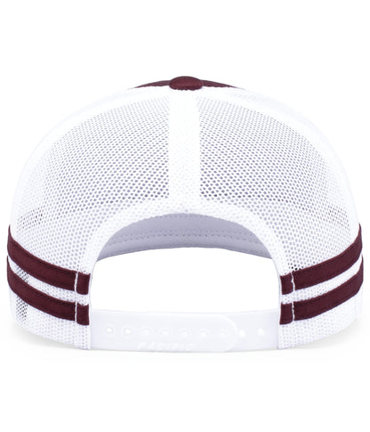 Pacific Headwear - Low-Profile Stripe Trucker Cap P115