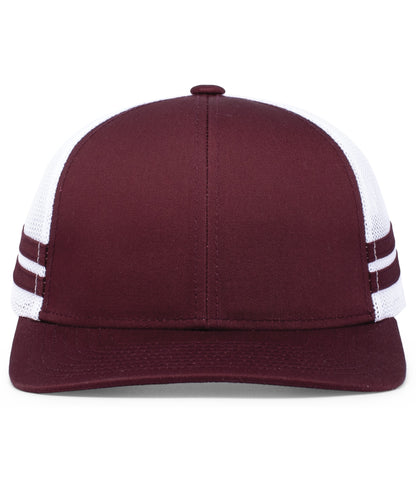 Pacific Headwear - Low-Profile Stripe Trucker Cap P115