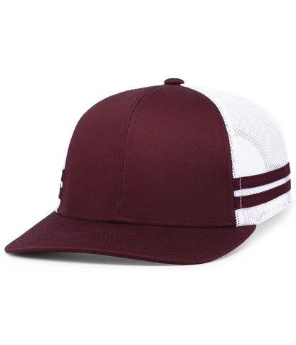 Pacific Headwear - Low-Profile Stripe Trucker Cap P115