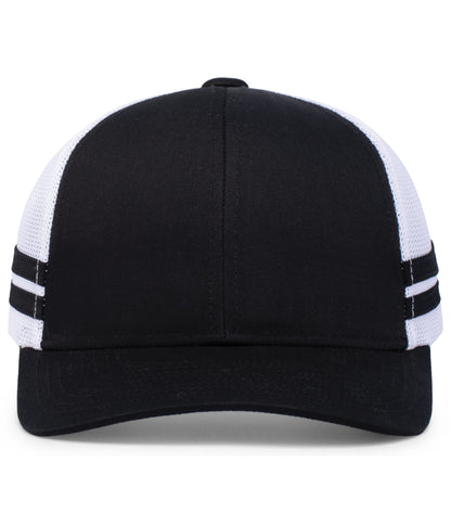 Pacific Headwear - Low-Profile Stripe Trucker Cap P115