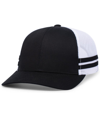 Pacific Headwear - Low-Profile Stripe Trucker Cap P115