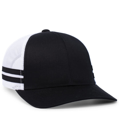 Pacific Headwear - Low-Profile Stripe Trucker Cap P115
