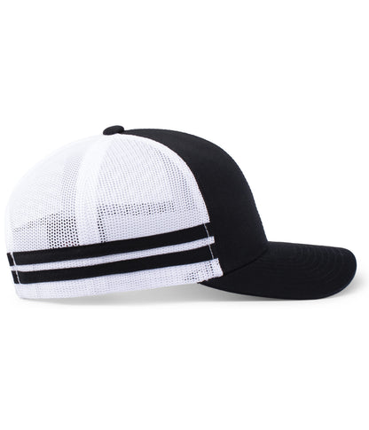 Pacific Headwear - Low-Profile Stripe Trucker Cap P115