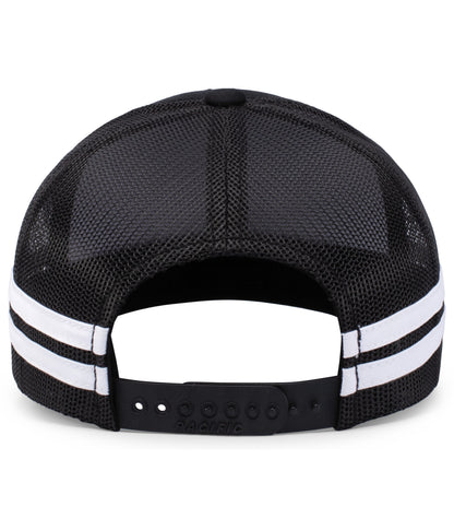 Pacific Headwear - Low-Profile Stripe Trucker Cap P115
