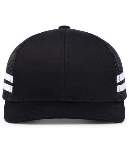 Pacific Headwear - Low-Profile Stripe Trucker Cap P115