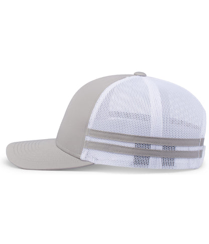 Pacific Headwear - Low-Profile Stripe Trucker Cap P115