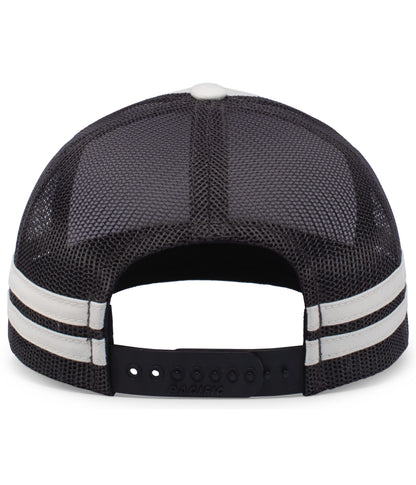 Pacific Headwear - Low-Profile Stripe Trucker Cap P115