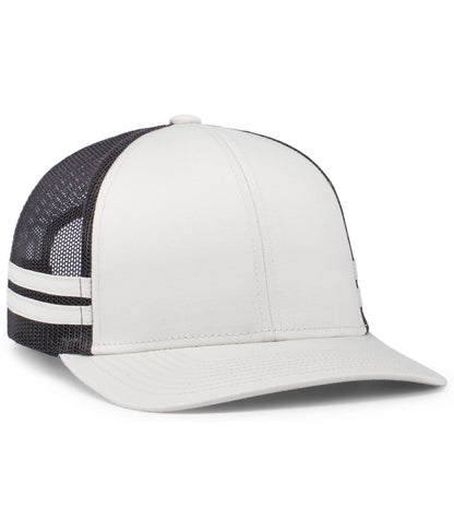Pacific Headwear - Low-Profile Stripe Trucker Cap P115