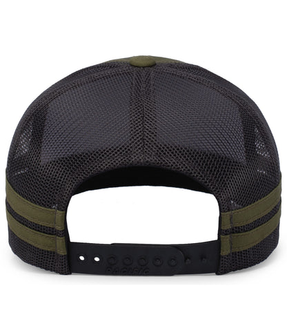 Pacific Headwear - Low-Profile Stripe Trucker Cap P115