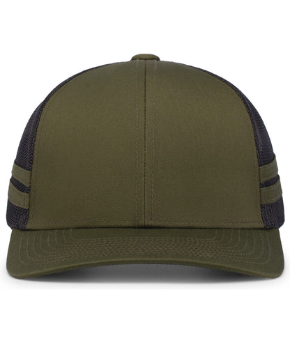 Pacific Headwear - Low-Profile Stripe Trucker Cap P115