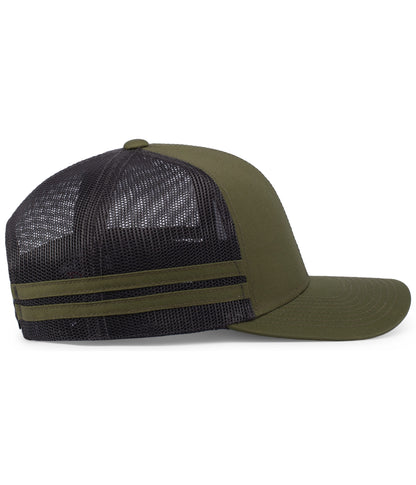 Pacific Headwear - Low-Profile Stripe Trucker Cap P115